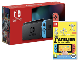 Bon plan console Nintendo Switch Neon avec le jeu L'Atelier du jeu vidéo