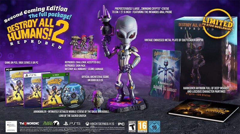 Contenu édition collector jeu Destroy All Humans 2 : Reprobed pas cher sur PS5