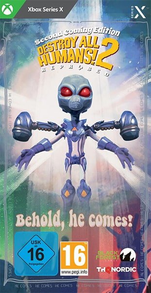 Jeu Xbox Series X pas cher : Destroy All Humans 2 Reprobed édition collector second coming