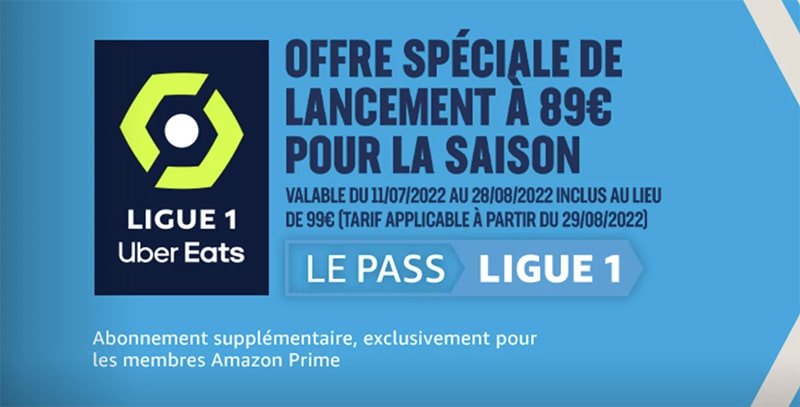 Ligue 1 Uber Eats augmentation prix Amazon Prime