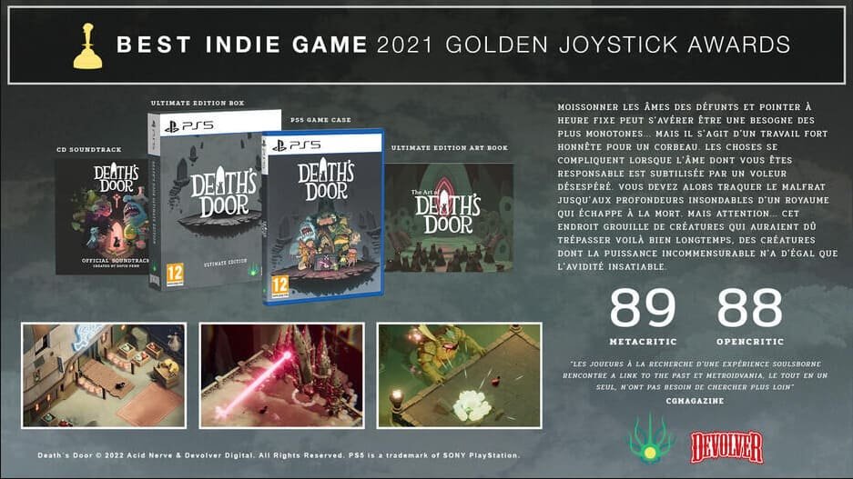 Death's Door Ultimate Edition jeu pas cher sur PS5