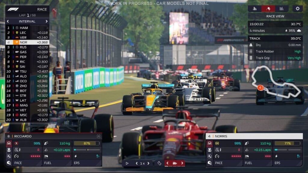 Promo sur le jeu F1 Manager 2022 sur PS5