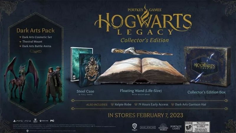 Contenu de l'édition collector Hogwarts Legacy PS5 pas cher