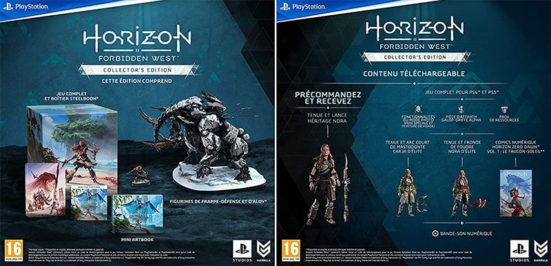 Contenu édition collector Horizon Forbidden West PS4 et PS5 pas cher