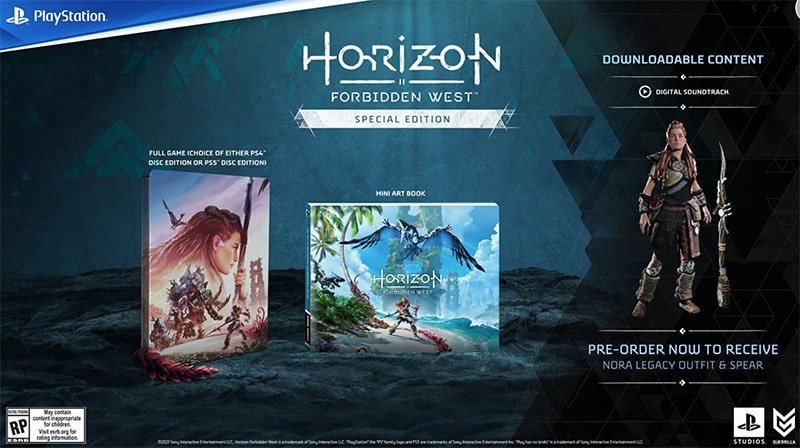 Contenu édition spéciale jeu PS5 pas cher Horizon Forbidden West