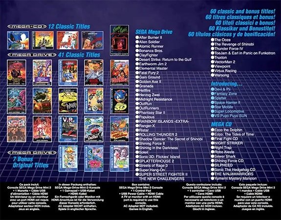 Les jeux de Mega Drive Mini 2 pas chère