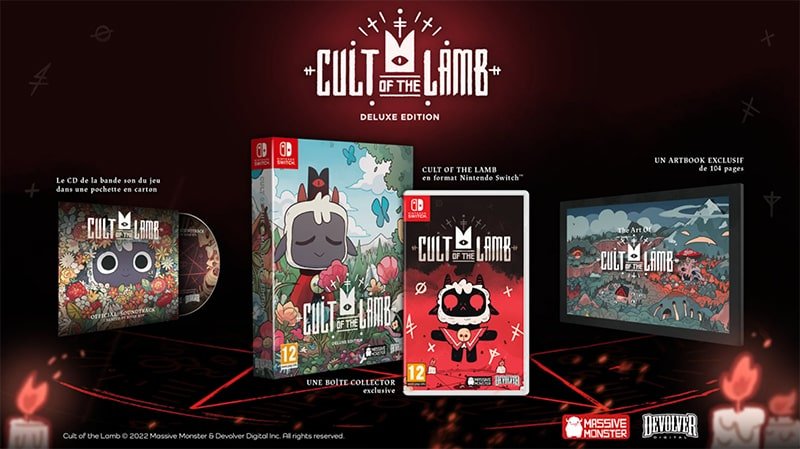 Contenu édition Deluxe Cult of the Lamb sur Switch