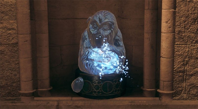 Collectables dans le jeu vidéo statues demiguise Hogwarts Legacy